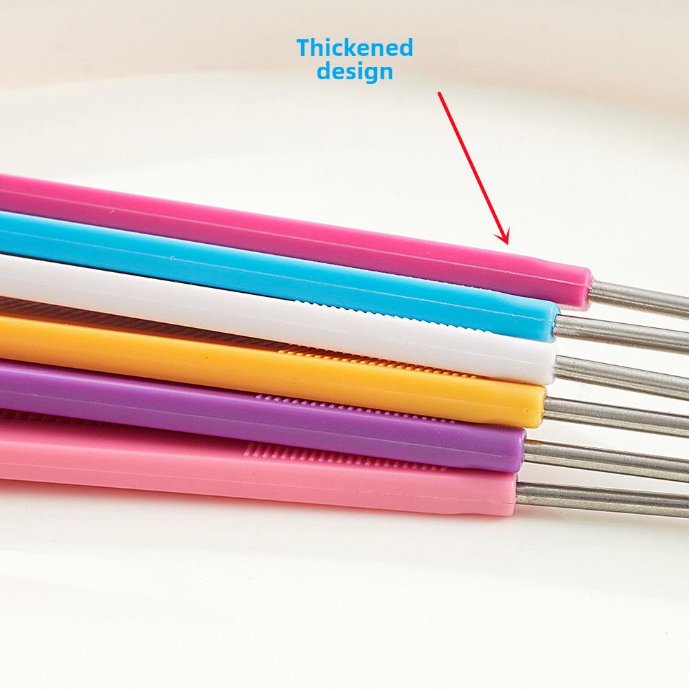 Расческа с металлической иглой и хвостиком для укладки и окрашивания волос