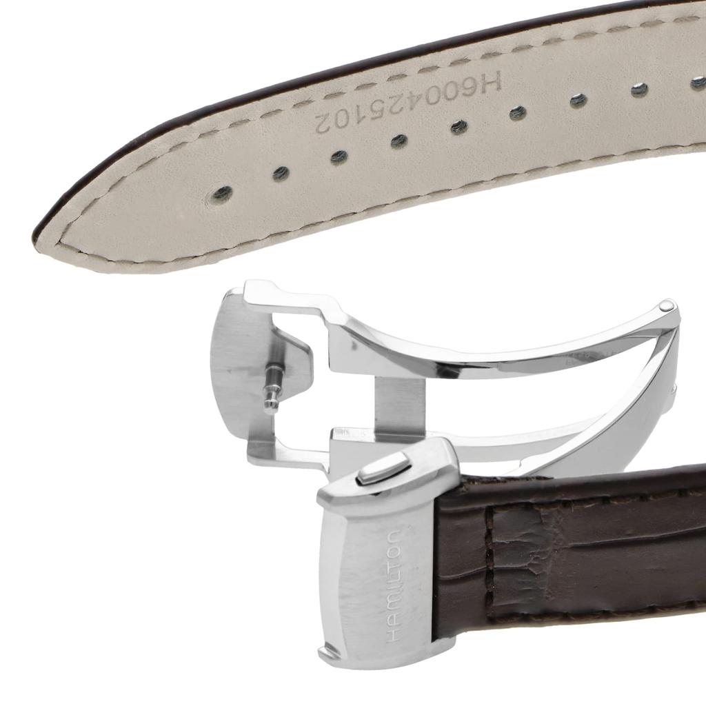 Watch Jazzmaster Ivory Dial Stainless Steel Sapphire Crystal Automatic Winding 5 ATM Water Resistant 42MM Swiss Watch H32635521 Brown [Hamilton] Men's