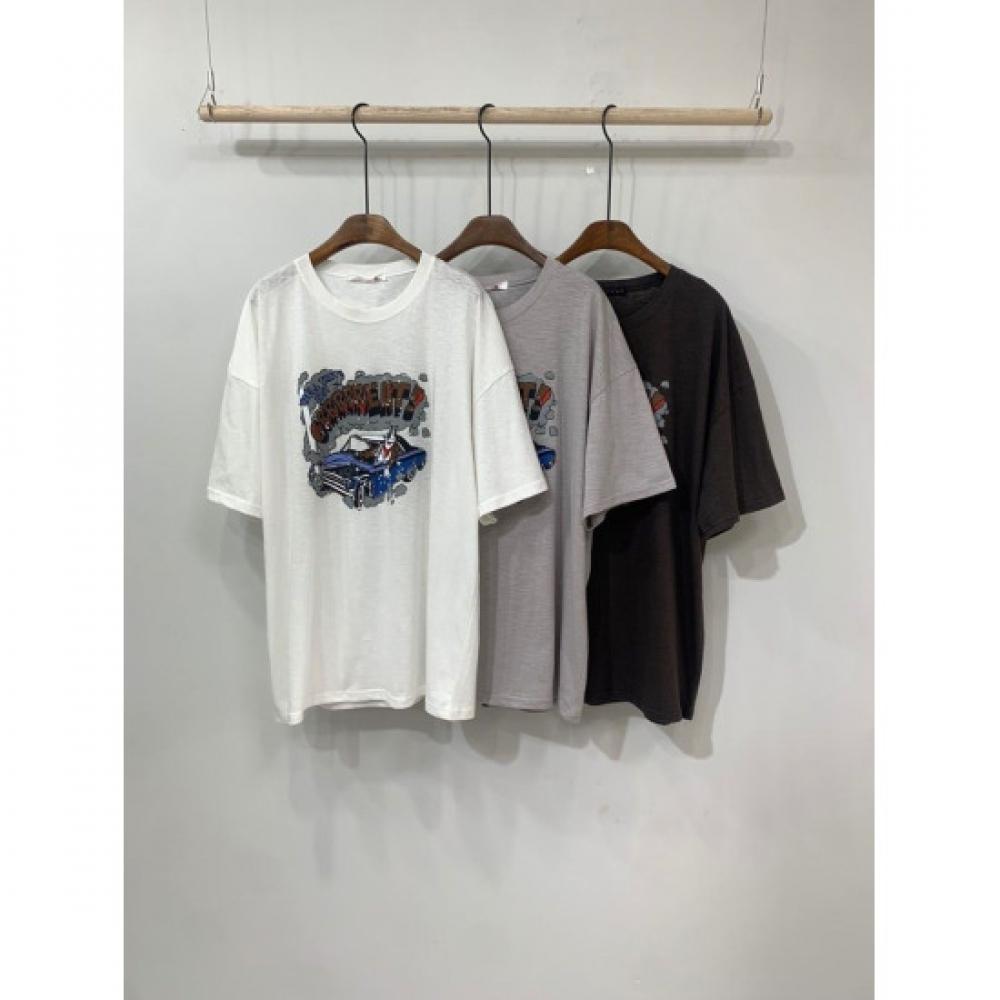 C S In The Room Big Size Tiger vInTage prInTIng overSized ShorT Sleeve T ShirT 3