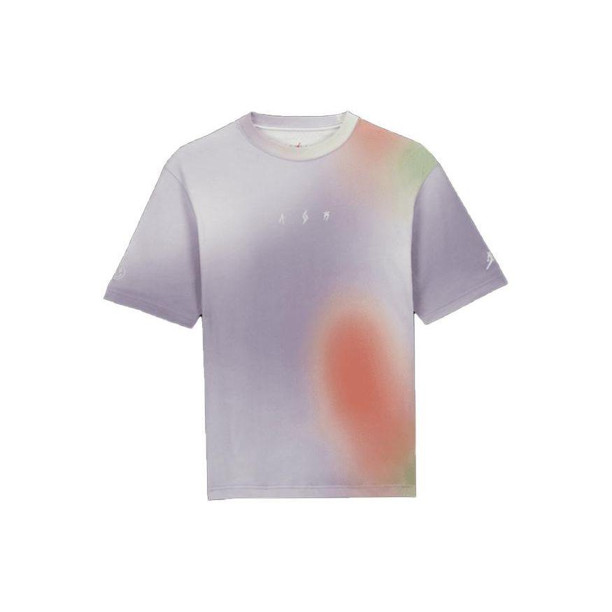 Jordan XJ Balvin Collab FW23 Футболка с круглым вырезом с градиентом Топы унисекс Светло-фиолетовый FJ6142-630