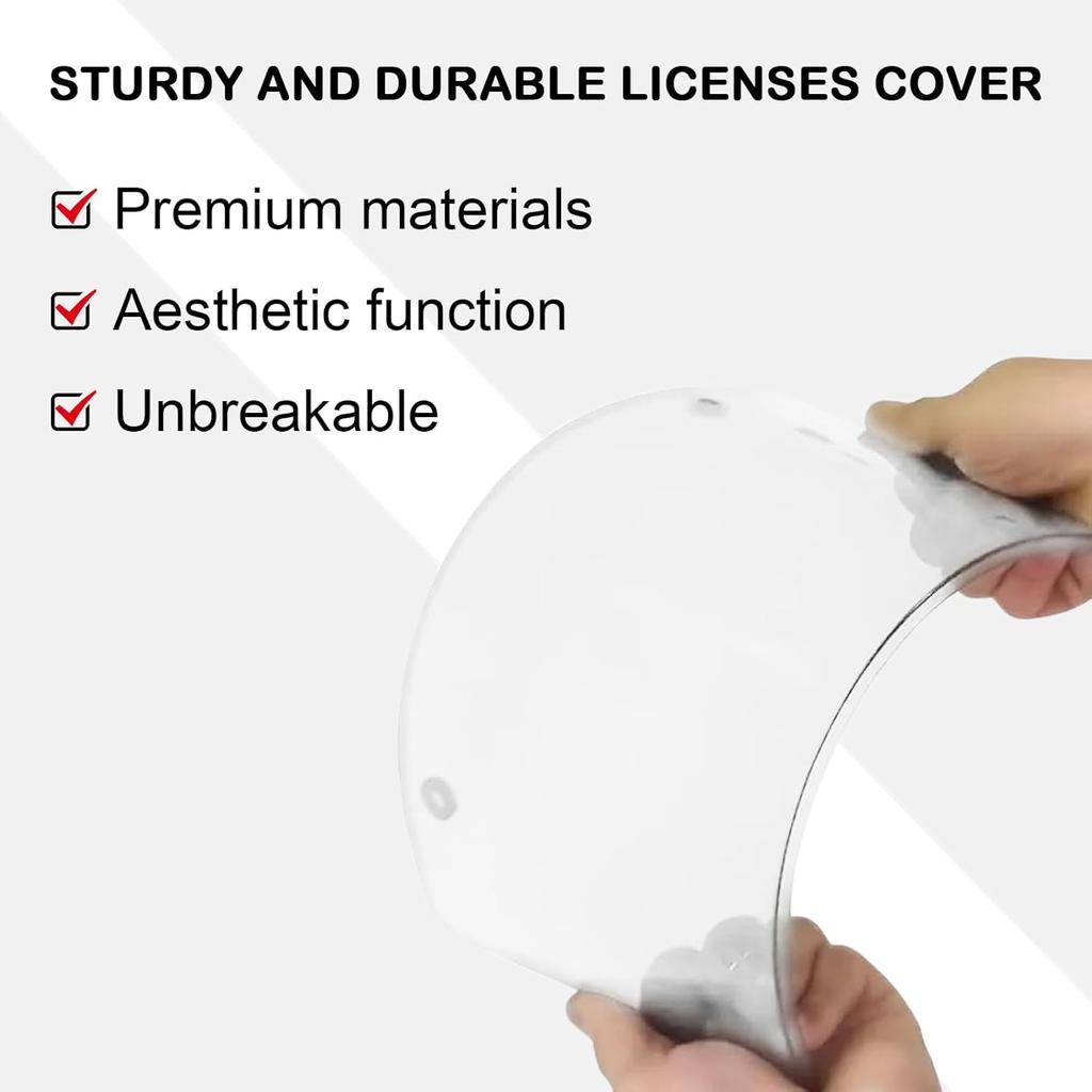 Wanheart 2 Pack Clear License Plate Covers - Unbreakable ABS Car Tag Protectors With 4 Holes, Rust-Proof Transparent Shields, Easy Tallation,