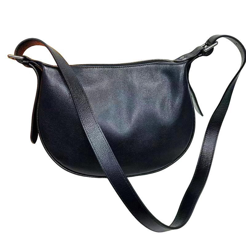 Модная женская сумка-седельная сумка для поездок на работу, женская сумка из черной коровьей кожи, женская сумка через плечо, сумка для отдыха