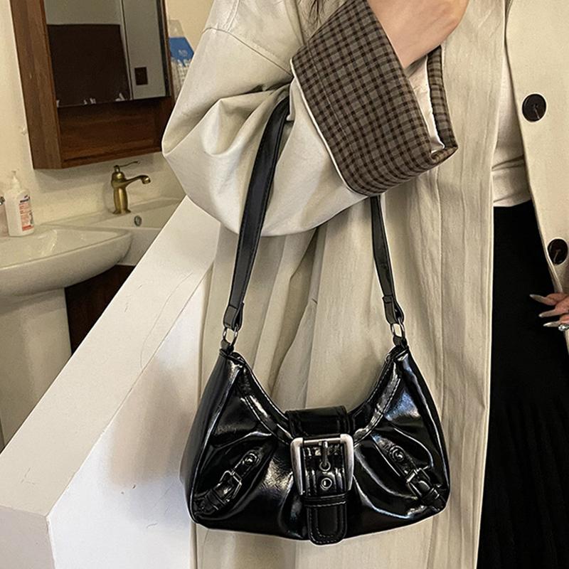 Yogodlns Винтажная сумка через плечо из искусственной кожи для женщин, тренд Y2K, стиль spicy girl, сумка подмышку в стиле Майяр, высококачественные женские сумки