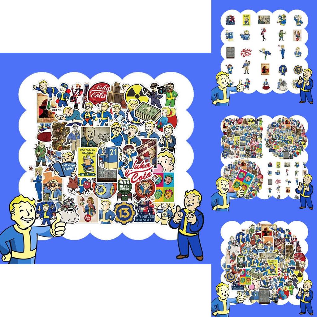 Sheets 50 Fallout Game Graffiti Stickers Luggage Laptop Diy Not Adhesive
