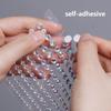 Наклейки-тату, клейкая наклейка для лица, длинная полоса со стразами, наклейка для волос, украшение со стразами
