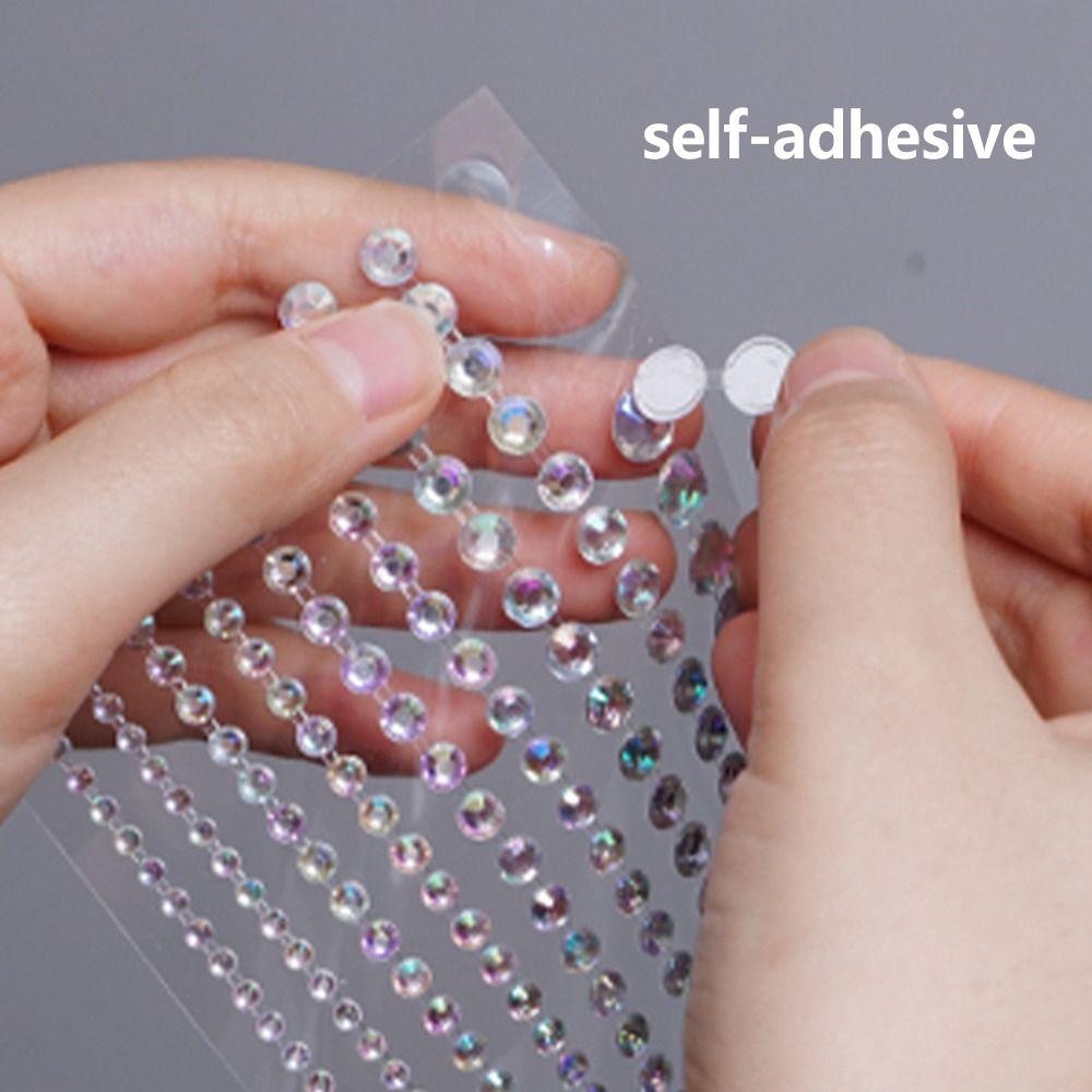 Наклейки-тату, клейкая наклейка для лица, длинная полоса со стразами, наклейка для волос, украшение со стразами