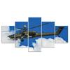 5Pcs Plane War Fight Helicopter Decor 5 Pieces Canvas Paintings Home Decor No Framed Room Decor Modern Abstract Wall 5 Panel