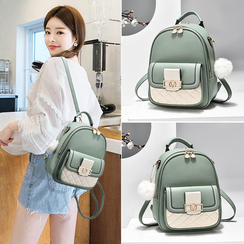 Backpack 2025 New Women's Fashion Travel Backpack Girl Embroidered Thread Student Shoulder Crossbody School Bag Woman