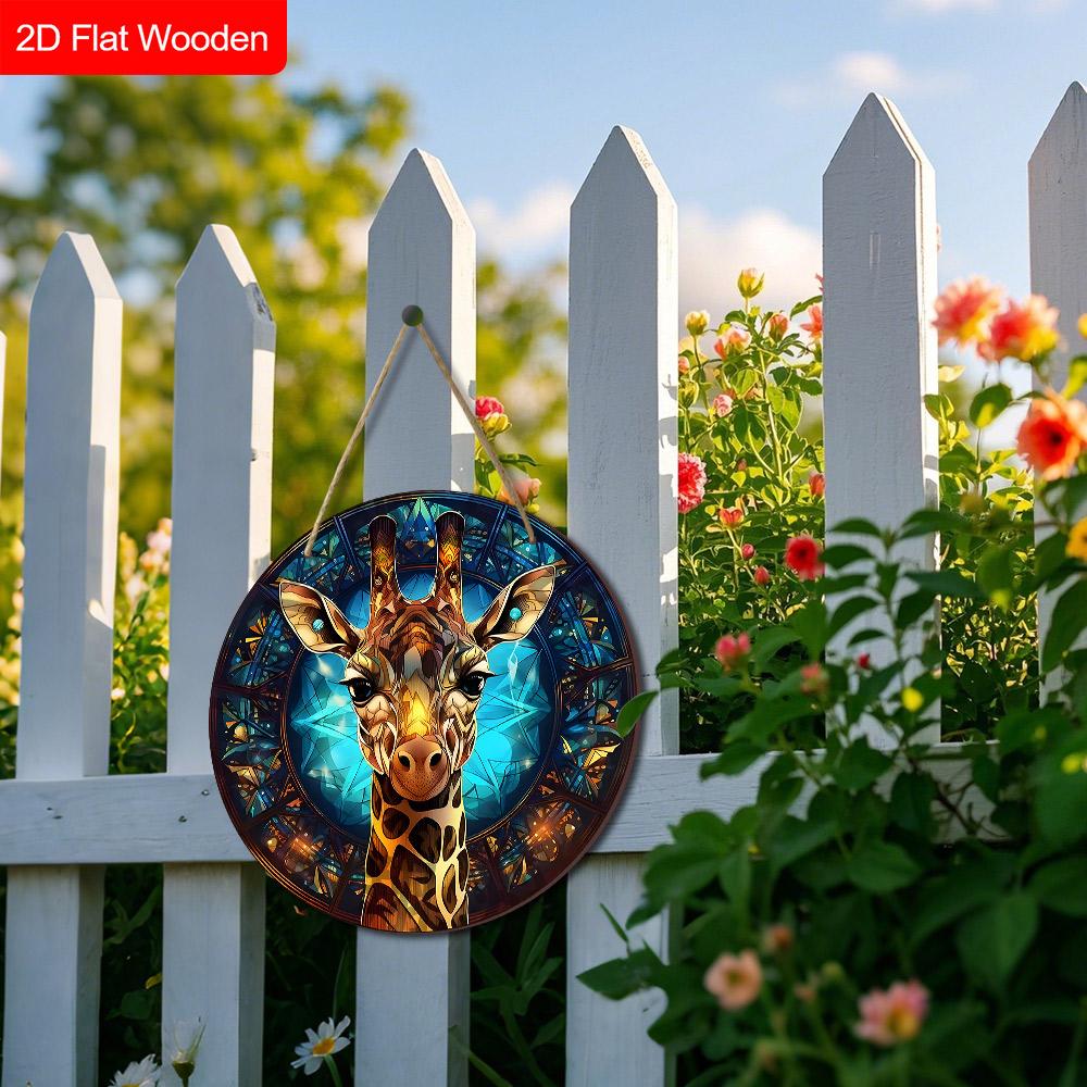 2pcs Funny Russian Wooden Animal Sign - Unique Decorative Plaque & Sign - Ideal Hanging Ornament for Home, Wall Decor