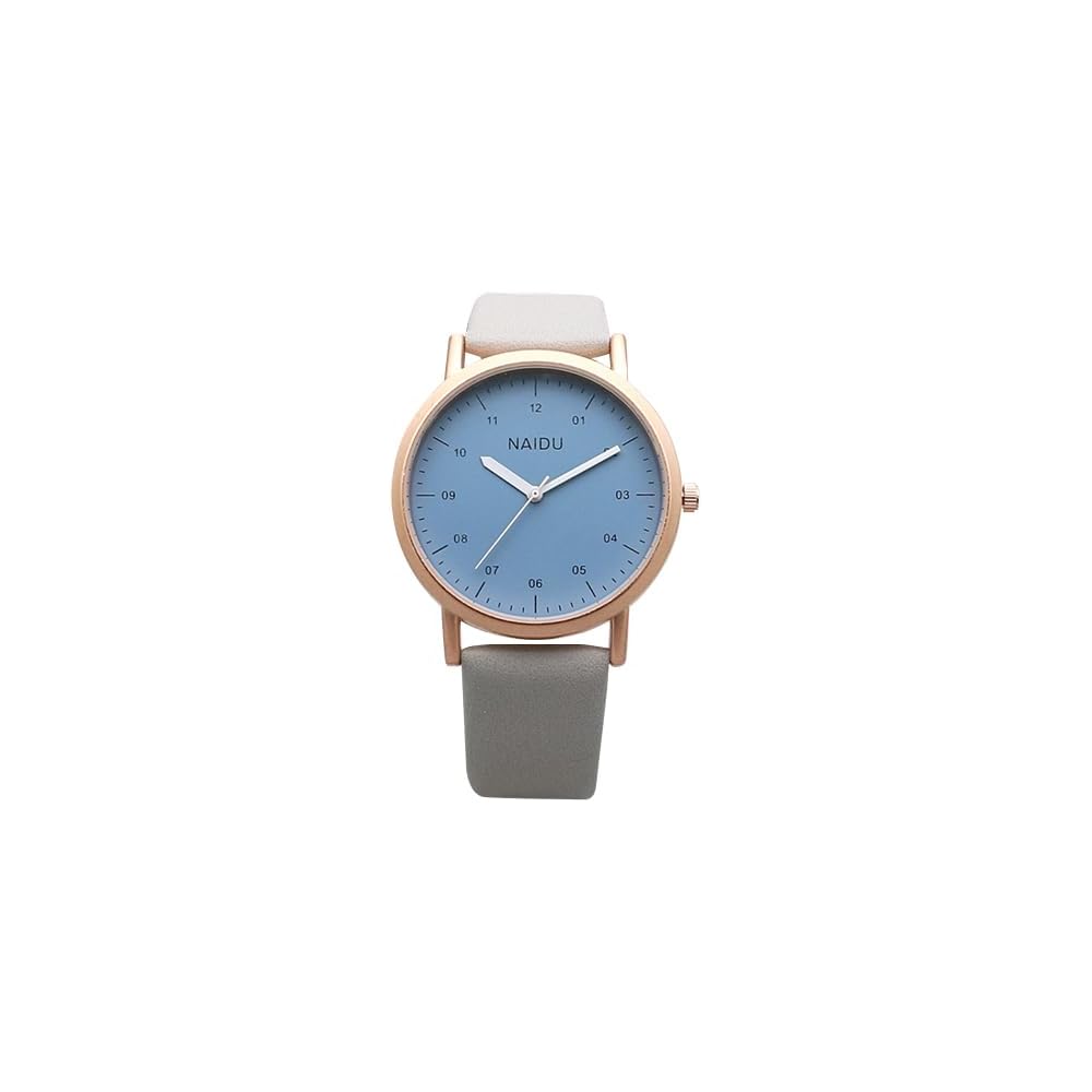 Cute Stylish Women's Analog Watch Gray Blue Easy-to-Read Waterproof Dial