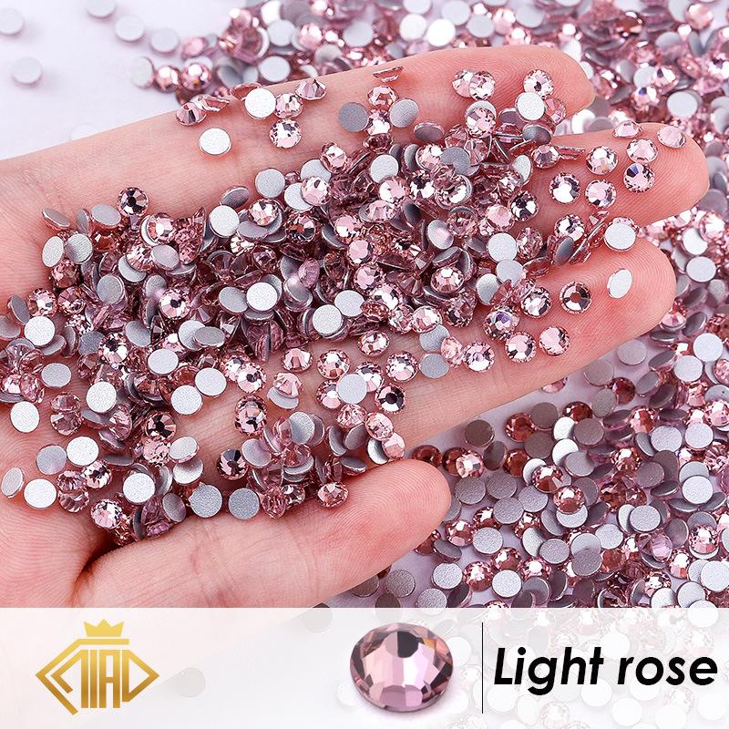 Glass Flat Bottom Drill 1440 Nail Drill Electroplated Rhinestone Diy Accessories Nail Drill Jewelry Accessories Sticker Drill