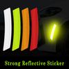 2pcs/set Car Reflective Safety Strip Stickers Car Wheel Eyebrow Reflective Sticker Reflective Warning Safety Tape
