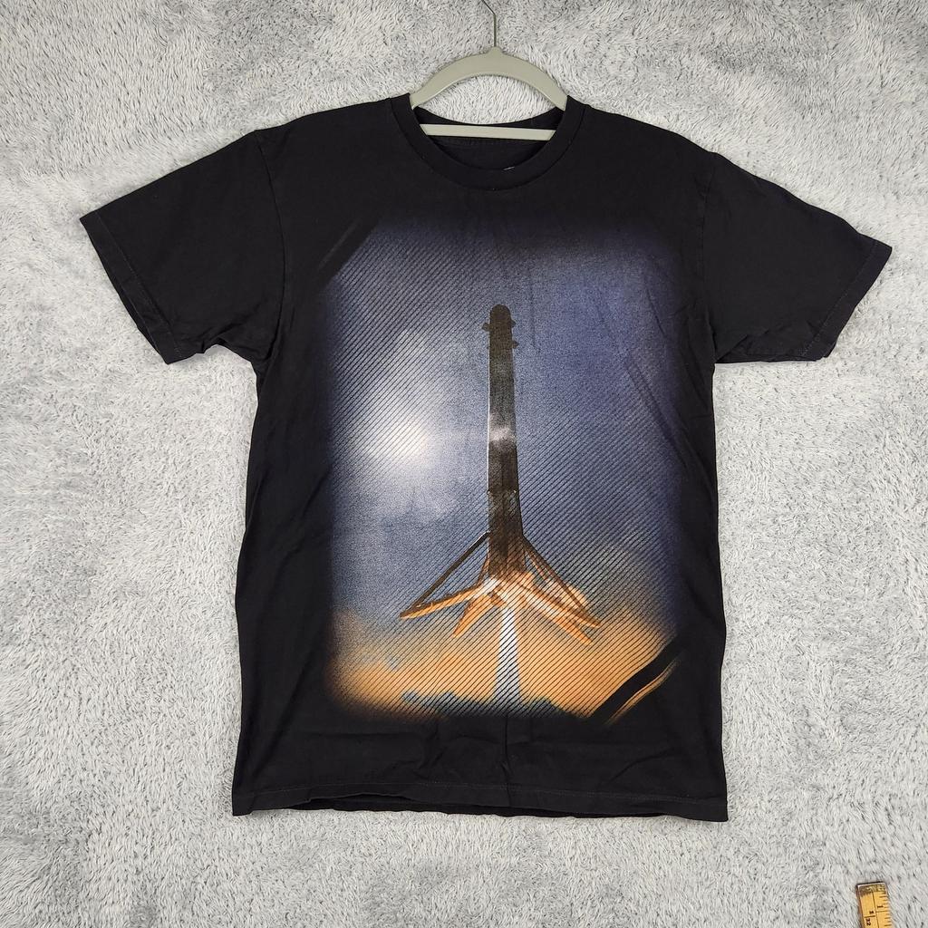 SpaceX Shirt Mens Medium Black Falcon 9 Rocket Landing Graphic Space Logo Tech Unisex T-Shirt