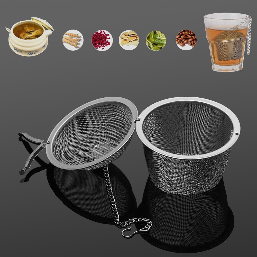 Leaf Spice Strainer Teakettle Tea Ball Stainless Steel Herbal Infuser Mesh Filter