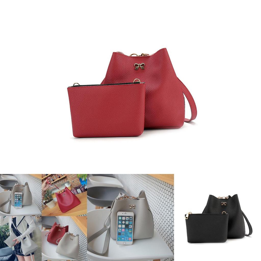 Премиальное качество Новая модная сумка-ведро для женщин в элегантном однотонном дизайне