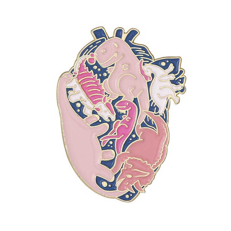 Unique Creative Heart Series Organ Love Heart Brooch Fashion Accessory For Clothing And Bags