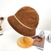 Fisherman Hat Women's Autumn and Winter Korean Version Versatile Pile Hat Street Photography Personality Fashion Temperament Corduroy Basin Hat