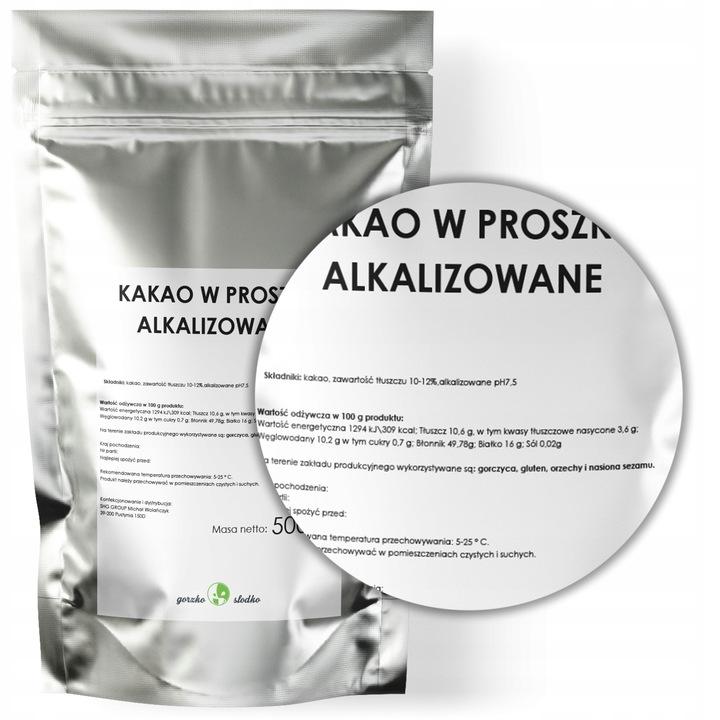 Kakao W Proszku Niskotłuszczowe Alkalizowane 500G