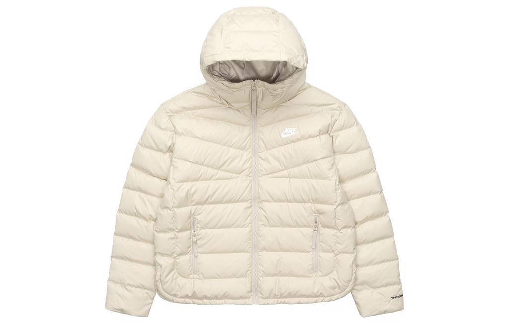 Nike Женские пуховики Бежевый С капюшоном Умеренный пуховик DH4074-206