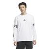 Adidas Long Sleeve Wording Pack Loose Fit Heavy Single Jersey Long Sleeve KQD24 White T-Shirt T-Shirt Men's (JM2077) J/M