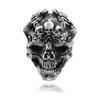 Vintage Gothic Calvarium Skull Punk Ring Men Halloween Jewelry Gift