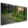 Three Piece Picture Canvas Print Forest Nature Road Landscape
