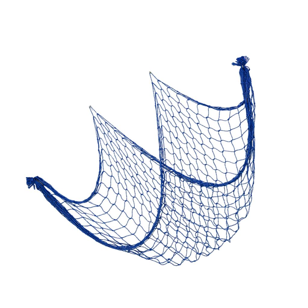 Прибрежное очарование Хлопковая рыболовная сеть Декорация Морской настенный арт для гостиной и спальни 59x79 дюймов