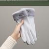 Warm Gloves for Women Plus Velvet Thickened Windproof and Cold Outdoor Riding Touch Screen Skin Feeling Autumn and Winter Gloves