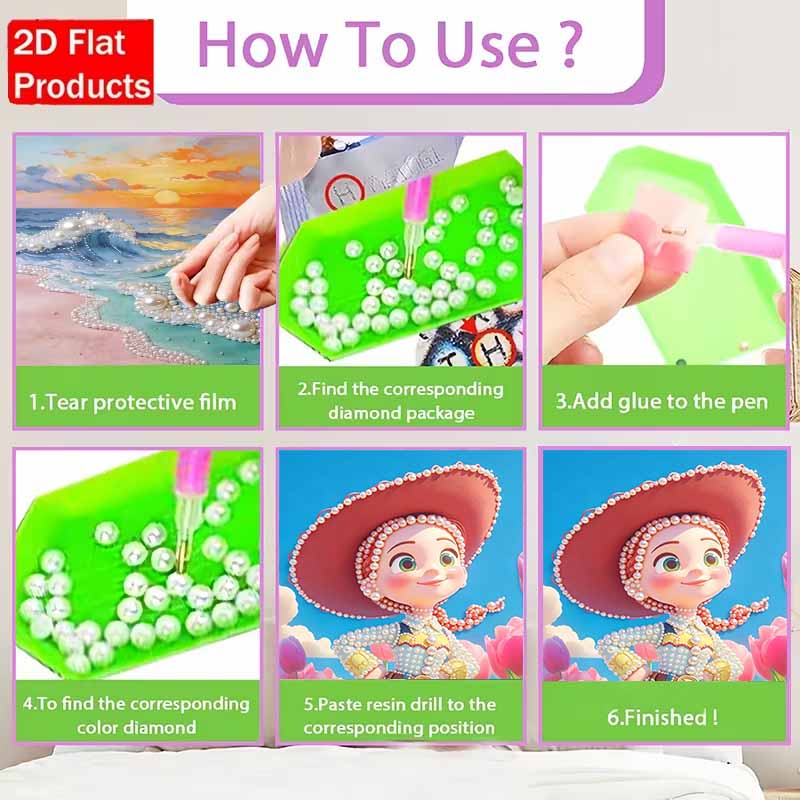 Disney Игрушка для рисования жемчугом История игрушек Триш Ручная работа DIY Картины с жемчугом и драгоценными камнями Поделки Особая форма Декор для стены дома