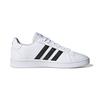 Adidas Grand Court J White Black Детские кроссовки Cloud-White Core-Black EF0103