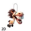 2D Смешная Лошадь с Большим Ртом Подвеска на Зеркало Заднего Вида Автомобильный Интерьер Реалистичное Животное Подвеска Аксессуары для Салона Автомобиля