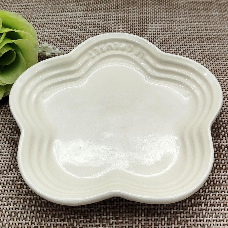 5.5inch Plum Blossom Small Plate Sauce Plates French Cool Color Cake Dish Gradual Spit Bone Dishs Tableware Ceramic Dessert