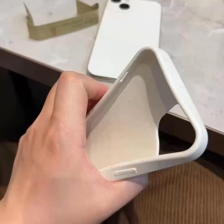 Простой и модный чехол из пшеничной шелухи, подходит для Apple iPhone16 15 14 13 12 11, противоударный, для пары, однотонный