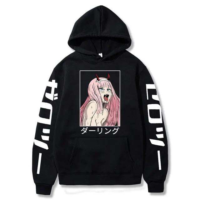 Darling In The Franxx Аниме-пуловер Женские толстовки унисекс с капюшоном S Флисовые спортивные толстовки Zero Two Hoodie Oversize Streetwear Top