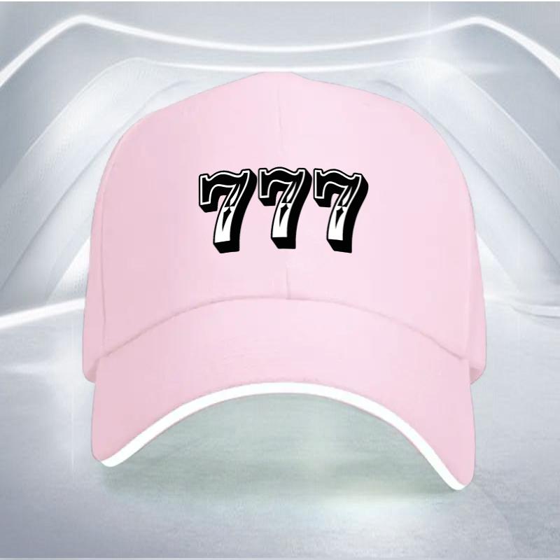 A Single Piece Adjustable Baseball Cap with a Lucky Number Print