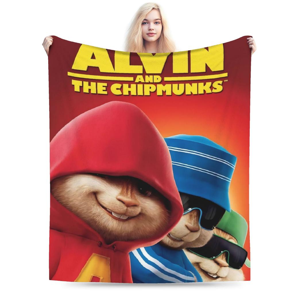 Alvin and the Chipmunks Blanket Cozy Soft Throw Blankets for Couch 50x60 Inch Multisize Plush Thin Quilt