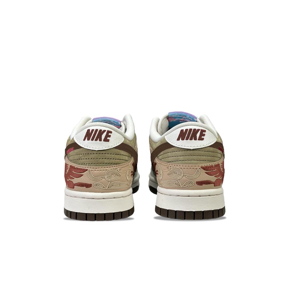 Nike Dunk YDCC Red Horse, Shopping Bag Low top Skateboard Shoes Unisex Beige Umber IQ1118-220(Team501-LD)