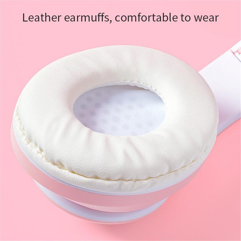 Складные беспроводные наушники с милым котом, Bluetooth-гарнитура, Hi-Fi музыкальные стереонаушники с поддержкой tf-карты для детей, подарки для девочек