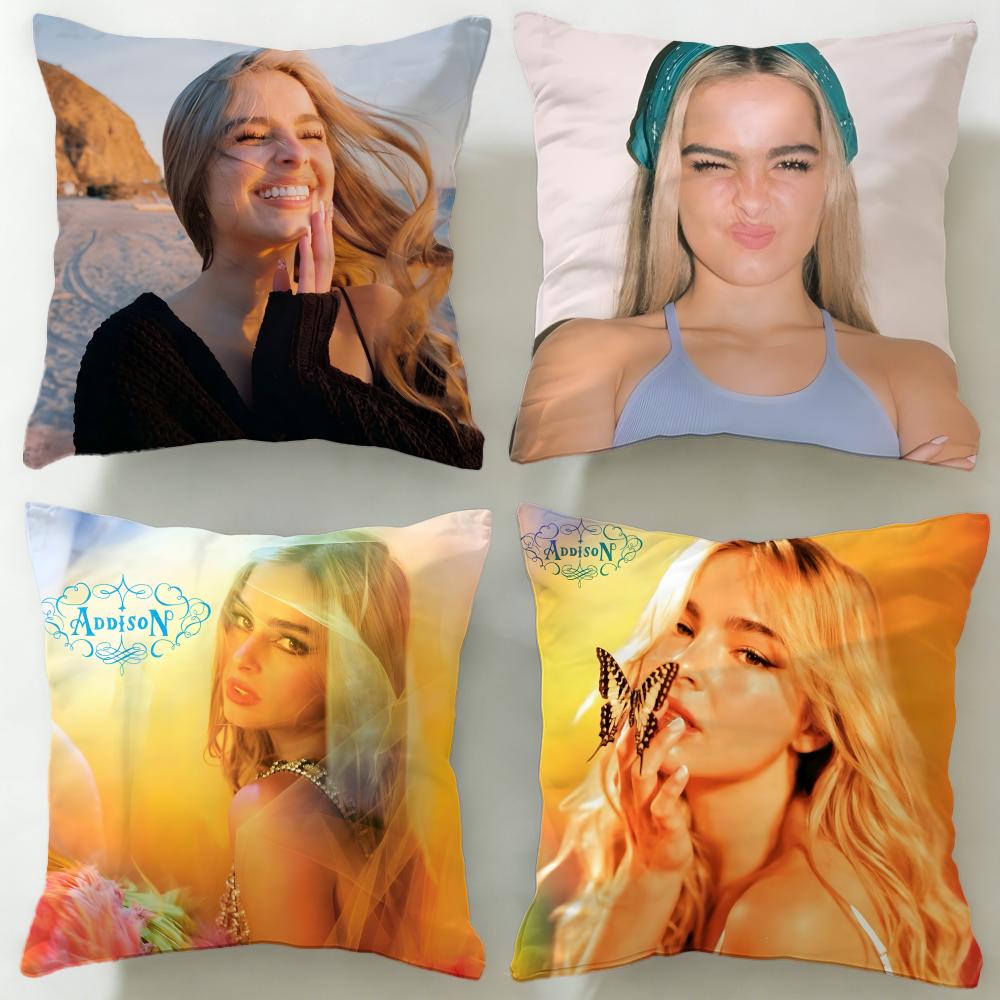 social star Addison Rae Cushion Cover Soft EasyWash Pillow Case Versatile for Couch Bed Travel and Office