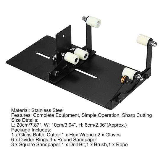 1 комплект резак для стеклянных бутылок, высокопрочный режущий инструмент «сделай сам», квадратный круглый станок для резки стеклянных бутылок для дома