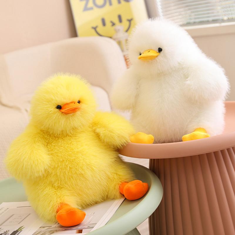 40-95cm Cartoon Gaint Fat Long Hair Plush Yellow White Duck Doll Stuffed Adorable Animal Plushie for Boys Girls Birthday Present