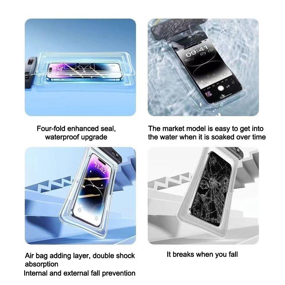 Новый прозрачный водонепроницаемый чехол для телефона с сенсорным экраном и шнурком, чехол для мобильного телефона размером до 7,0 дюймов, чехол для телефона для плавания и дайвинга