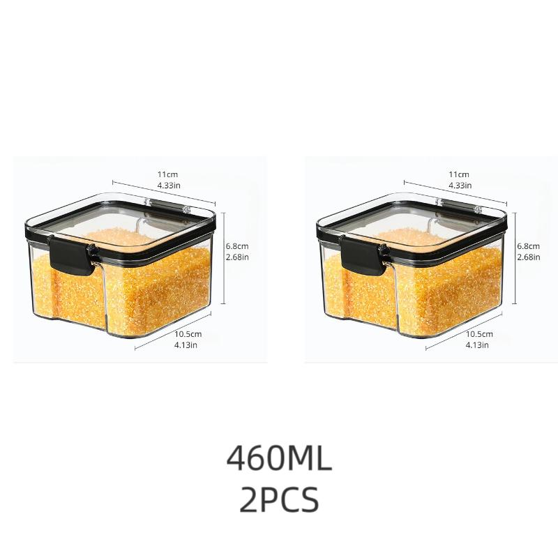 Утолщенный герметичный резервуар для хранения, квадратный прозрачный набор ящиков для хранения сухофруктов, штабелируемые кухонные контейнеры для хранения зерна