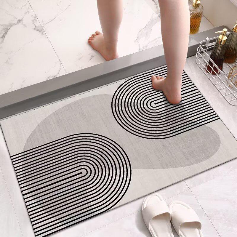 Коврик для ванной комнаты Сильно впитывающий диатомовый коврик для унитаза Нескользящий коврик для ног Ковер для комнаты