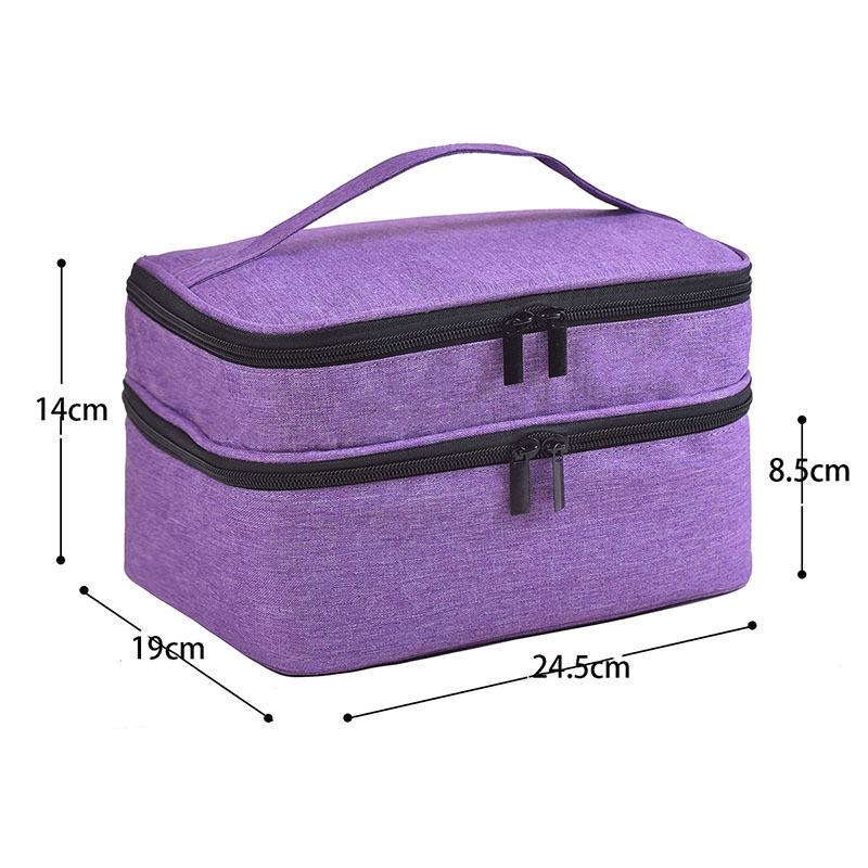 Сумка-органайзер двойного слоя для лака для ногтей и эфирных масел - Портативная, большой вместимости, ручная для хранения помады и многого другого