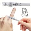 5pcs/set Easy-to-Use Ring Sizer Tool - Reusable Finger Measuring Gauge, US Sizes 1-17, Perfect for Online Jewelry Shopping (White)