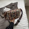 New Retro Chest Bag Casual Women's Crossbody Bag Plaid Shoulder Canvas Bag Versatile Travel Waist Bag