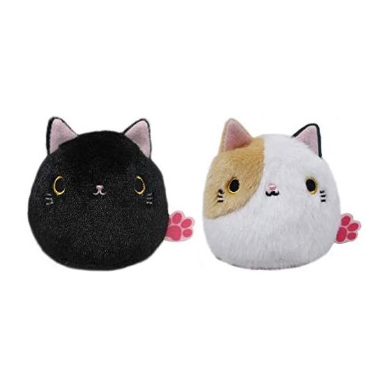 Набор плюшевых кошек Nekodango (4 типа: Черный, Трехцветный, Тигровый, Черепаховый) & Большая ванна (для 4 кошек)
