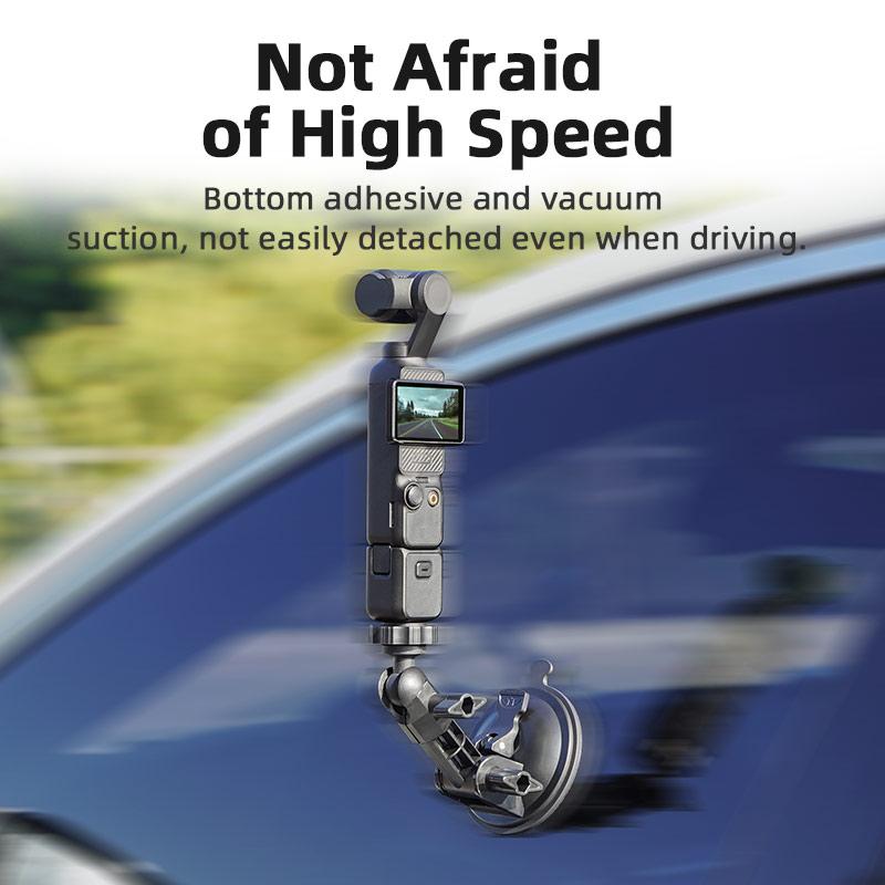 Action Camera Car Mount Adapter Suction Cup Gimbal Camera Car Holder For DJI OSMO Pocket 3 Action Camera Accessories