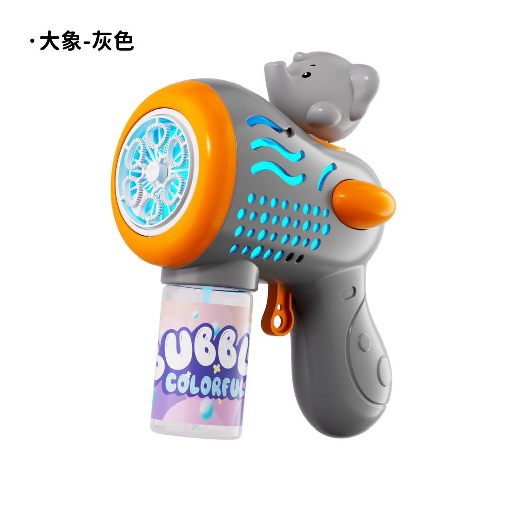 6 Hole Internet Popular Electric Night Market Bubble Gun Gatling Bubble Stick Children's Automatic Bubble Machine Toy